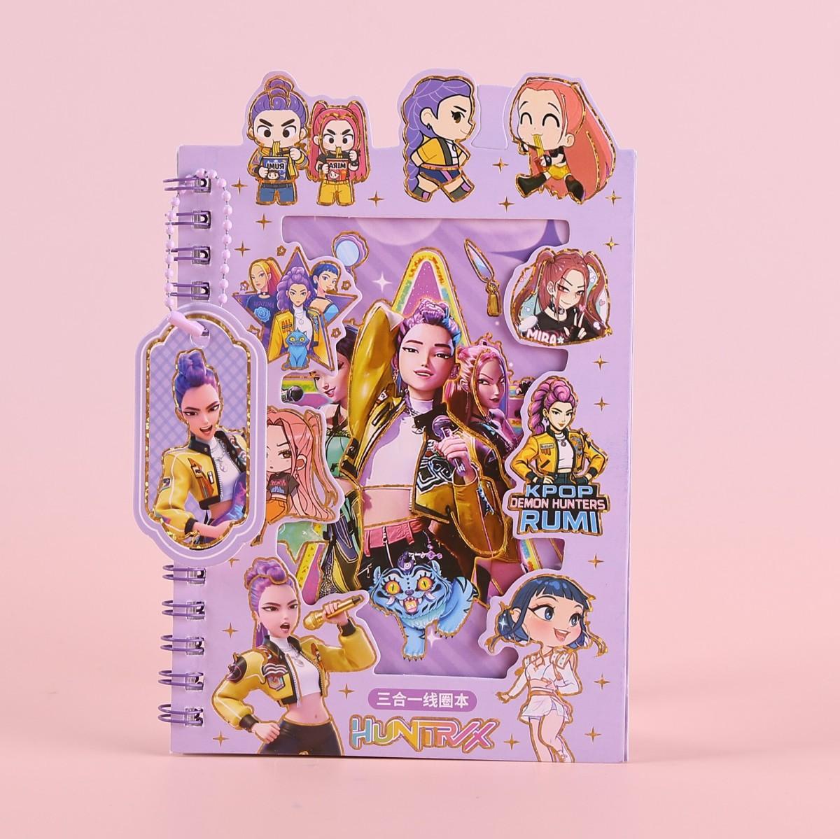 

2026 popular K-pop demon hunter Coil Notebook Journaling Supplies DIY Phone Case Decoration Decals for Celebration present (As shown-12435)-