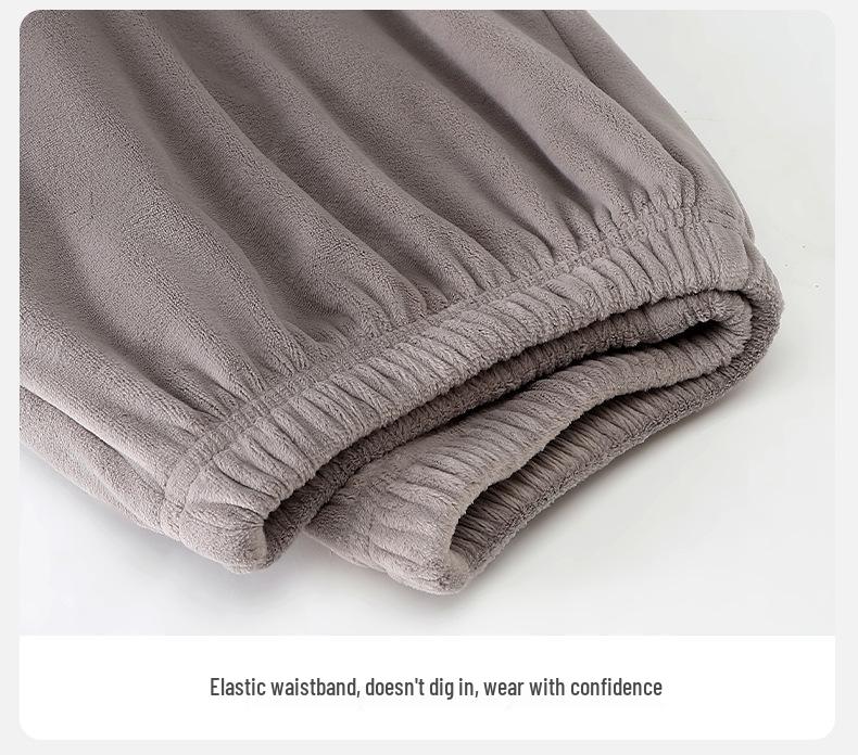 Sea Island Samt Damen Winter Pyjama - Langarm, Lange Hose, Dicke Korallenfleece Strickjacke Homewear Set