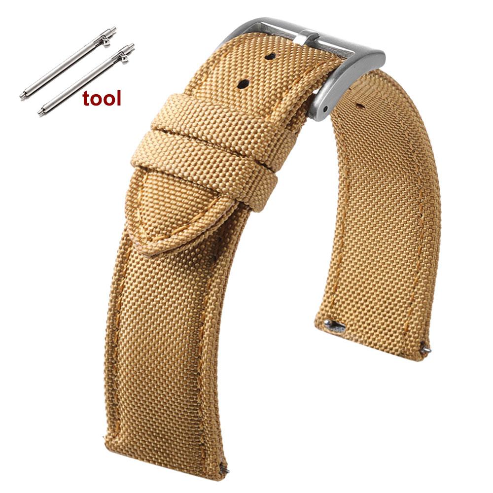 

Ремешок для часов из парусины 20 мм 22 мм для браслета часов Omega Двусторонний нейлоновый ремешок для часов Быстросъемный спортивный браслет Ремень для мужчин 20mm жёлтый