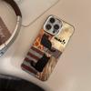 Leopard Print Cat Mobile Phone Case Suitable for 17 Apple 16pro Max Lens Film Iphone13 Anti-fall 12 Retro 15