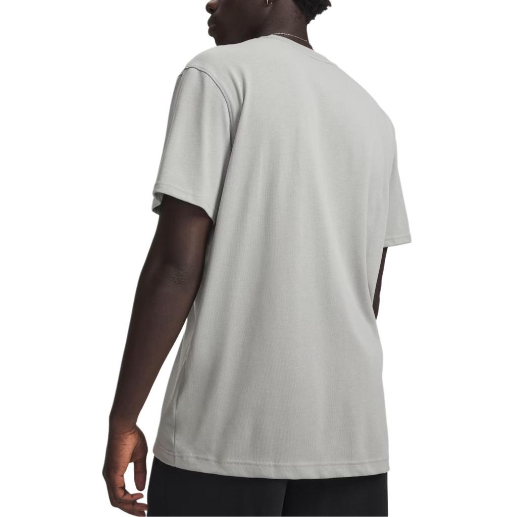 Under Armour Ss26 Emb Crew Neck Drop Shoulder Solid Pullover T-Shirt Men Tops 1373997-069