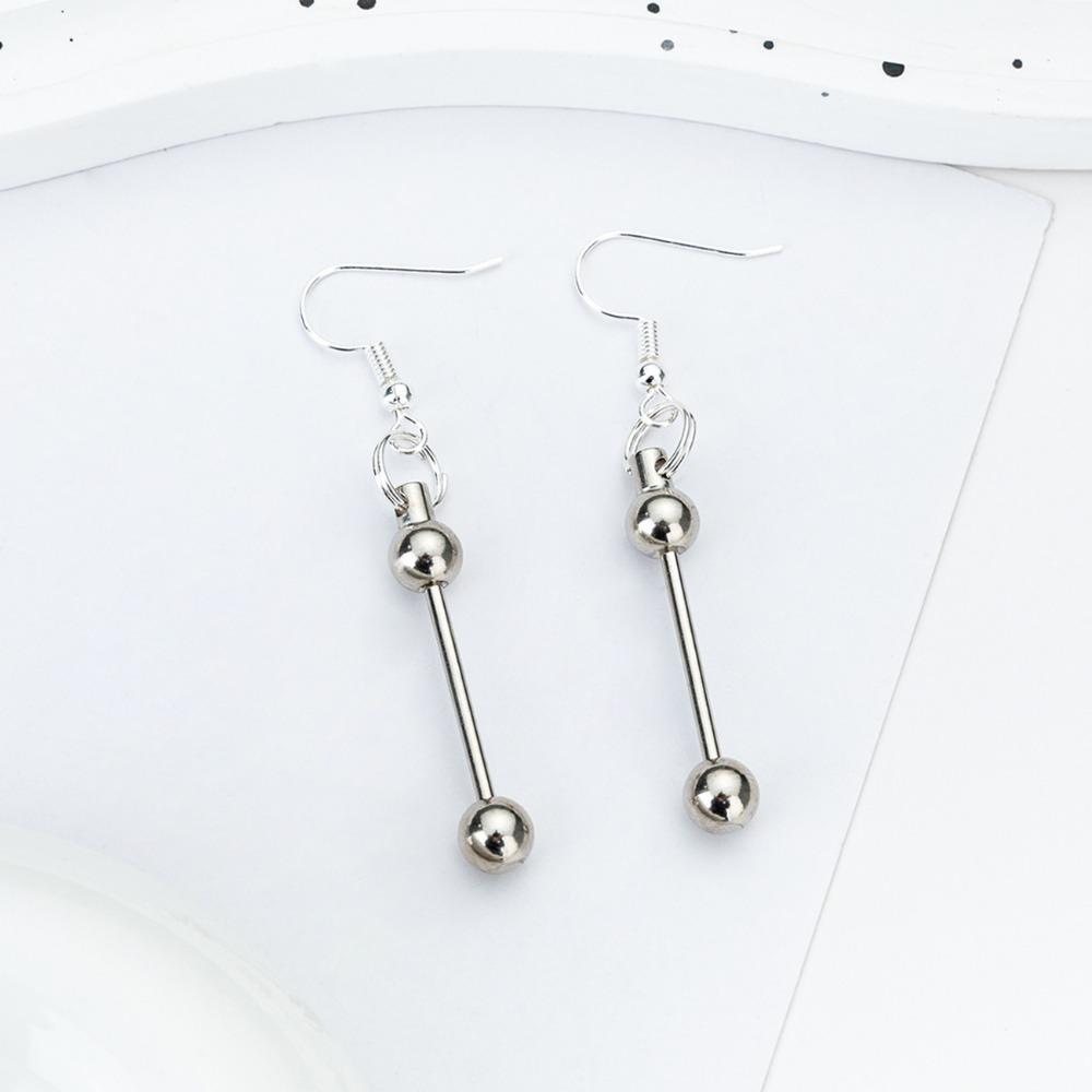 Long Beaded Ear Stud Aesthetic Dangle Earrings Trendy DIY Beadable Earrings Party