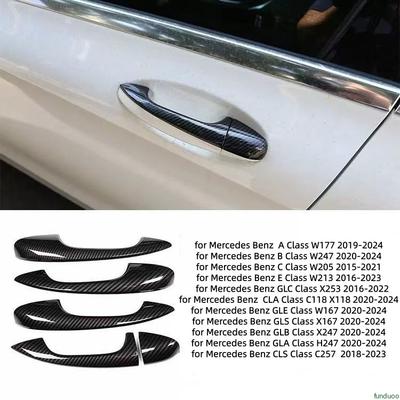 For Mercedes Benz A B C E GLC CLA GLE GLS GLB CLS Class W205 W213 X253 C118 W167 H247 X247 C257 W177 W247 Car Door Handle Cover
