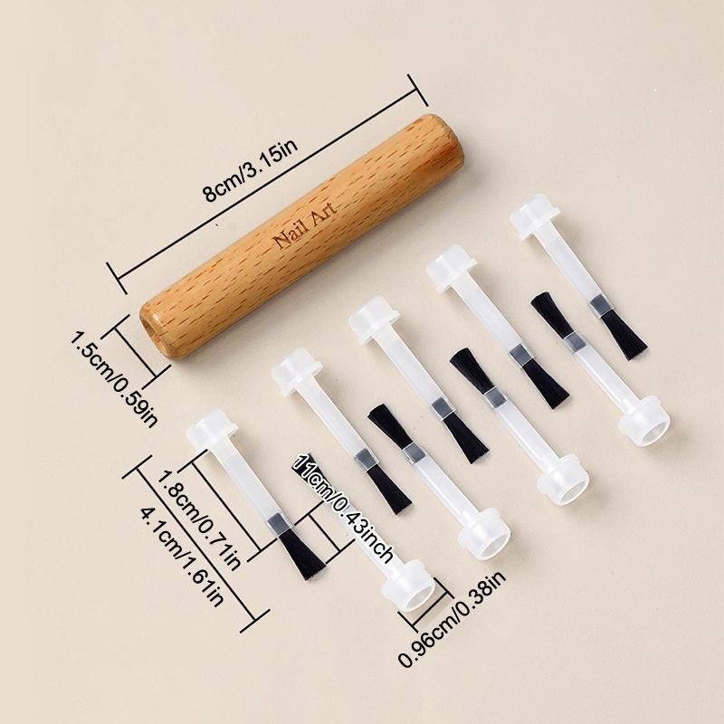 1Set Disposable Nail Polish Brush With Double Head Pen Can Replacement Head Brush Nail Brush Liquid Applicators Manicure Tools
