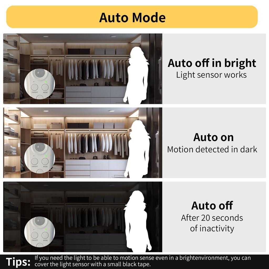 Clearhill Human Sensitive LED Tape Light Strip Light with Sensor Flexible 5M Natural White 4000K Powerful Width 8mm 320 USB Powered IP20 5V For Stairs