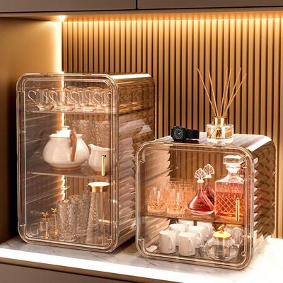 Staubdichtes Regal zur Aufbewahrung von Tassen und Bechern für Tee- oder Kaffeesets