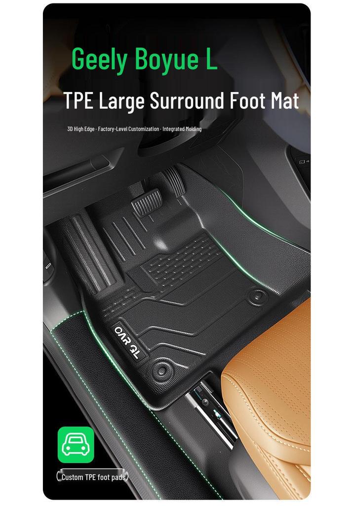 TPE Floor Mats for 25 Models of Fourth-Gen Geely Boyue L - Full Coverage, Mountain and River Edition Accessories