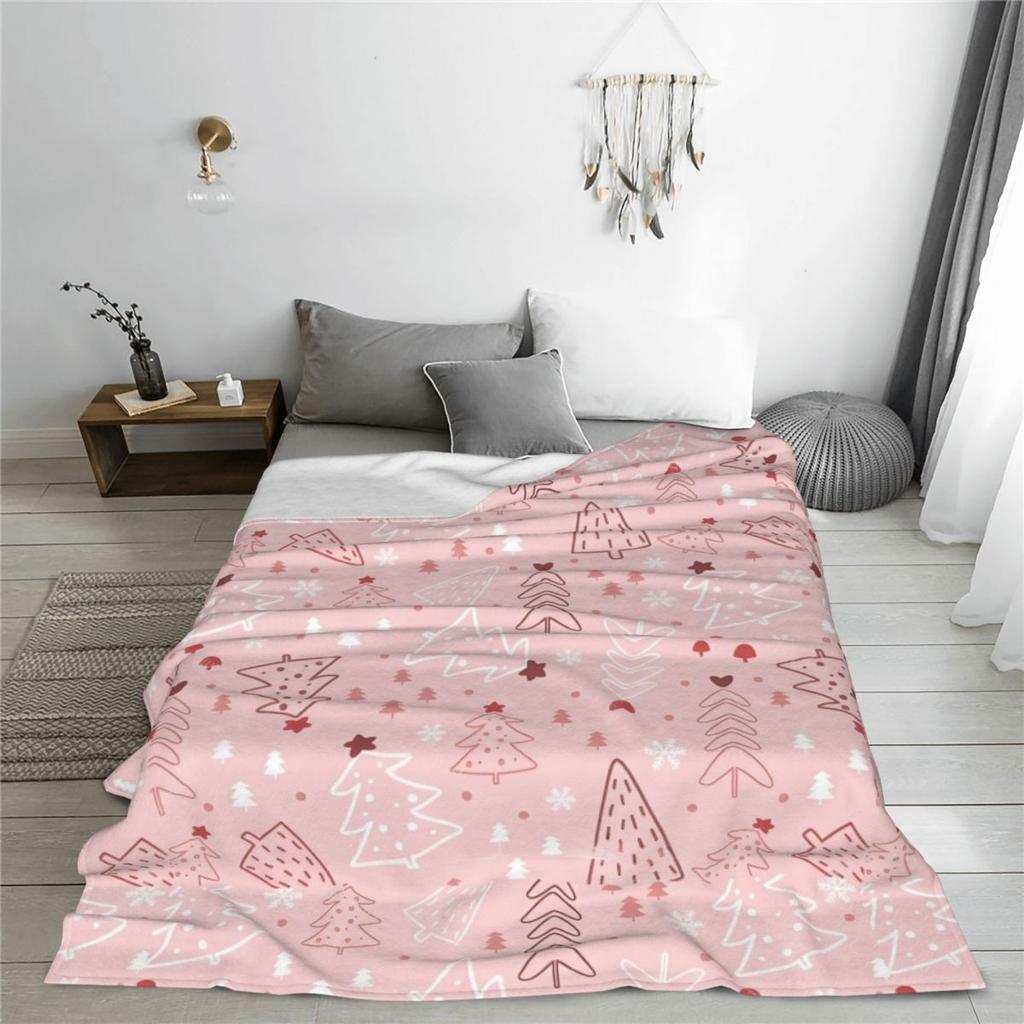 Custom Merry Christmas Wallpaper Blanket 3D Printed Soft Flannel Fleece Warm Throw Blankets For Office Bedroom Sofa Quilt