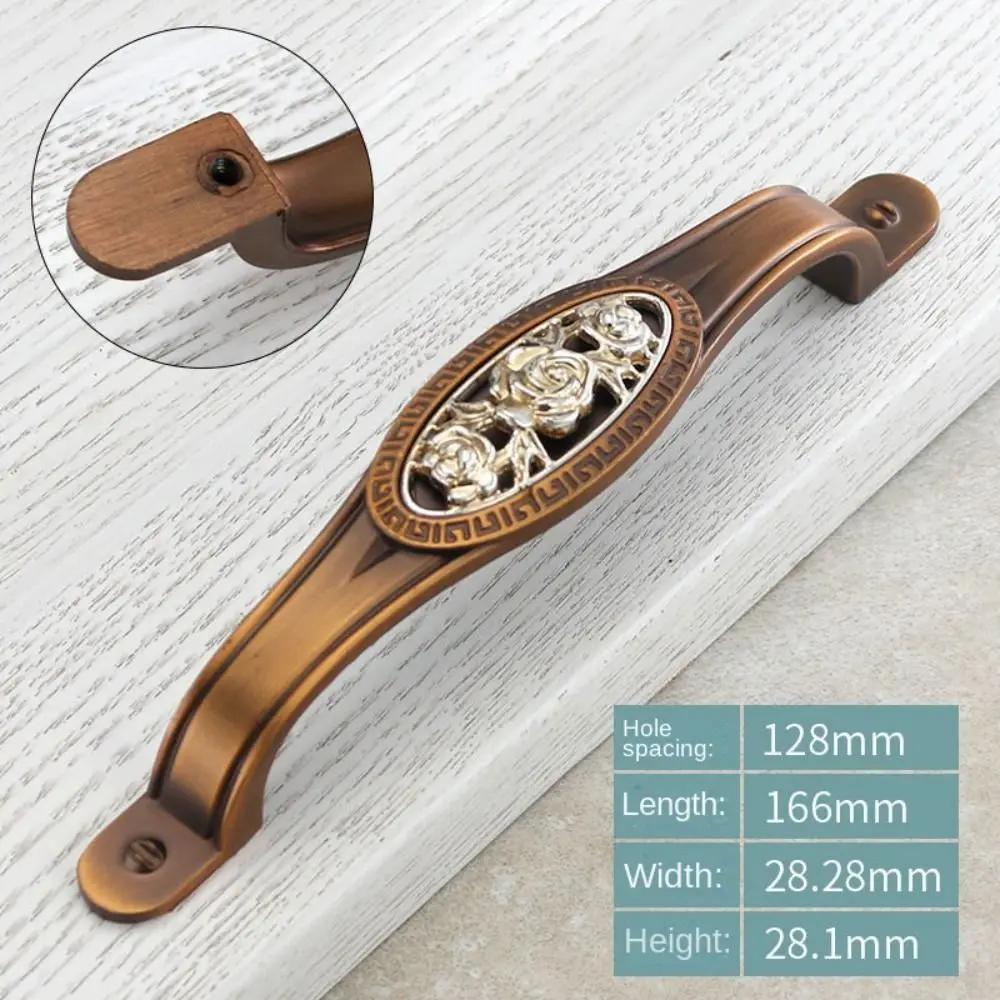 Coffee Antique Copper Handle Retro Zinc Alloy Vintage Door Handle Bronze European Fashion Cabinet Pull Cupboard