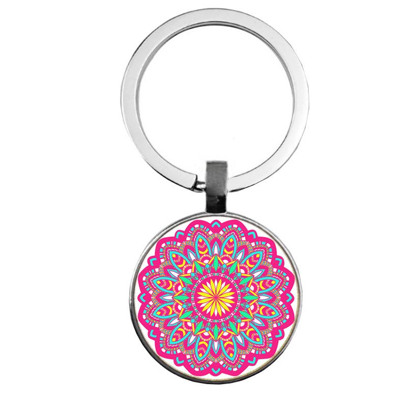 Keychain Accessories Pendant Floral Thanksgiving Text Good Friends Retro Personalized Keychain Gift Pendant