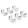 50pcs Stainless Steel Gutter Hooks 0.9x0.6in/0.8x0.6in Outdoor Light Clips  Home Decoration