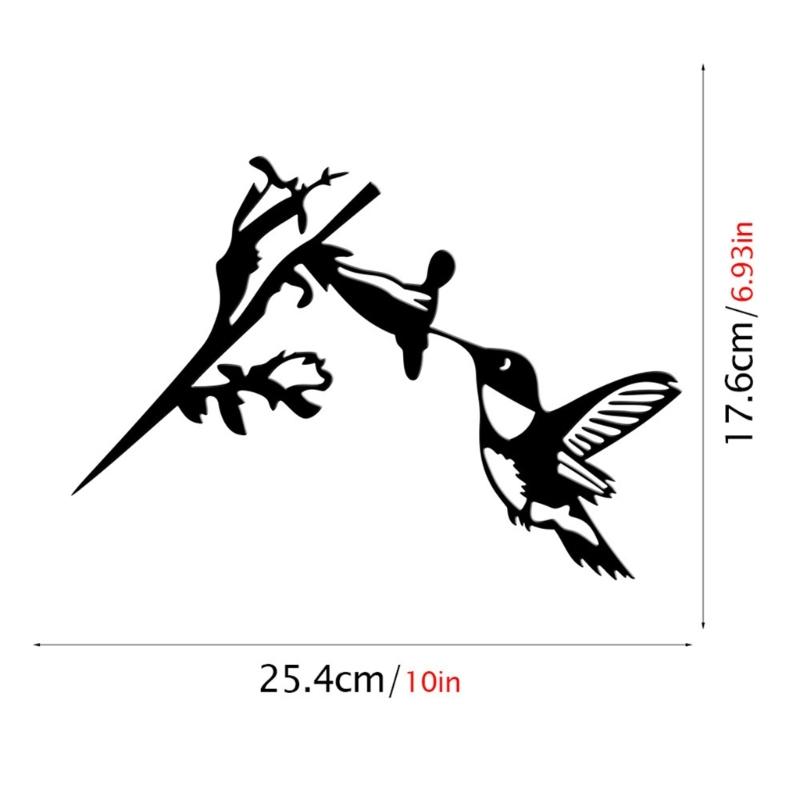 Metal Bird Stake Outdoor Garden Bird Statue Decorative Metal Animal Silhouettes for Tree Garden Decorative Bird Ornament