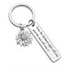 Stainless Steel Charming Keychain With Sunflower Theme Ideal For Special Gifts For Loved Ones