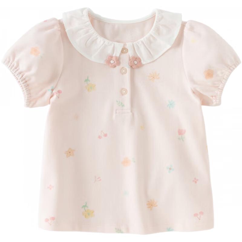 

DAVE&BELLA Girls Floral Print Polo T-Shirt 140cm