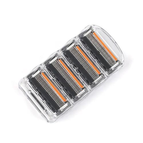 YCthriving Gillette Compatible Replacement Blades ProGlide 8 Pieces ProGlide Replacement Blades 5 Blades Compatible Manual Razor Orange Color