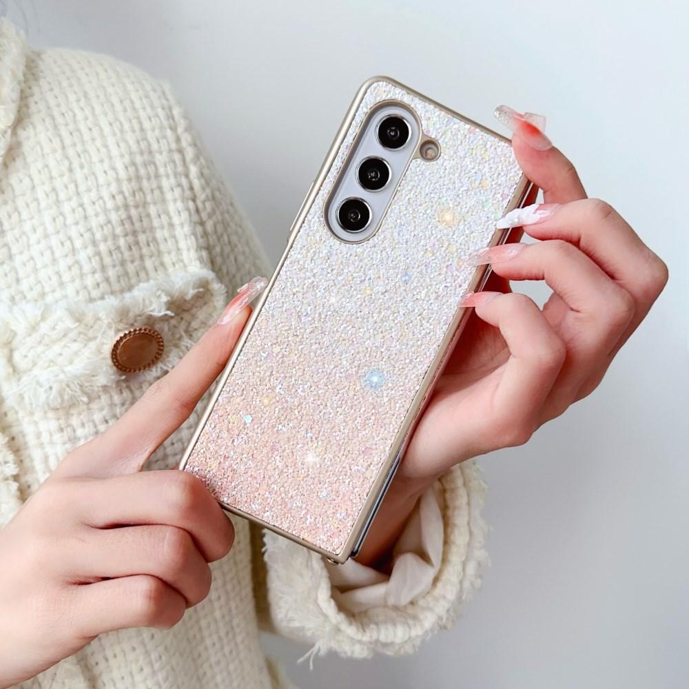 For Samsung Galaxy Z Fold 6 5 4 3 5G Case Skin-feeling Bling Glitter Gradient Folding Shockproof Protection Hard Cover Accessories