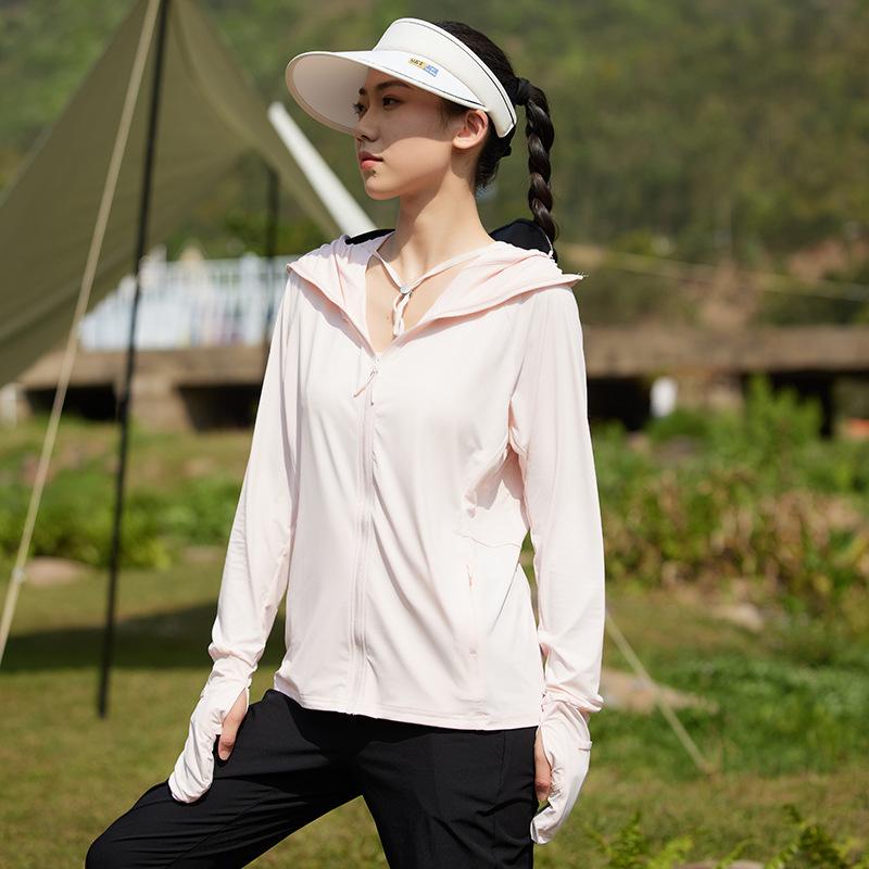 Vinyl Original Yarn Ice Silk Sunscreen Clothing Couple Summer Outdoor Fishing Clothing Men's UV Protection Skin Clothing UPF10 +