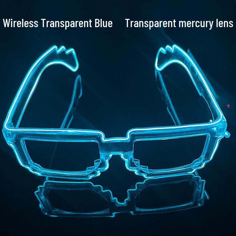 Bezprzewodowe LEDowe Migaące Okulary Mozaikowe na Występy Klubowe i Imprezowe