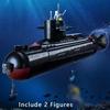 Military The Type 094 Strategic Nuclear Submarine Kit de blocuri de construcție Nave navale clasice Navă Barcă de război Cărămizi Model Jucării pentru copii