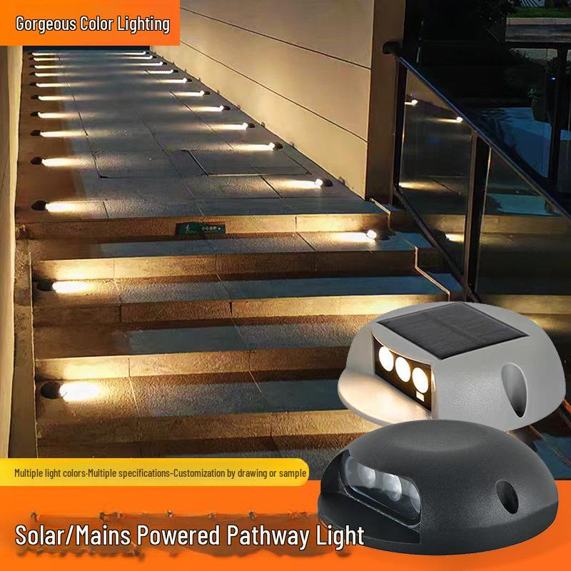 

Outdoor Waterproof Solar LED Step and Trail Lamp Mains Power