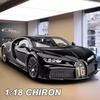 1:18 Chiron Mustang Shelby Gt500 Miniature Model Toys Alloy Diecast Car Doors Opened Sound Light Pull Back Cars Boyfriend's Gift