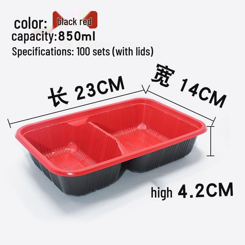 ZISIZ Disposable Compartmented Plastic Lunch Box