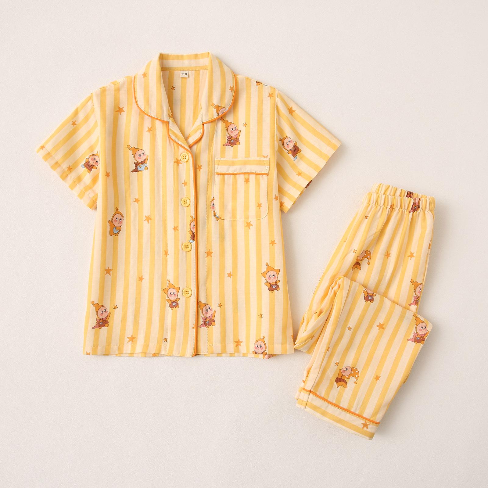 

Parent-Child Double Layer Gauze Pajama Set for Boys & Girls - Spring to Autumn 2026 Collection 110