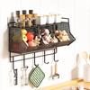 Wall-Mounted Scallion, Ginger & Garlic Storage Basket and Seasoning Box