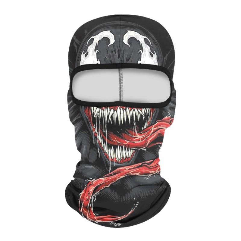 Skull Print Balaclava Face Mask, Ice Silk Cooling Breathable Sun Protection Full Face Cover for Cycling Running Hiking Outdoor Sports