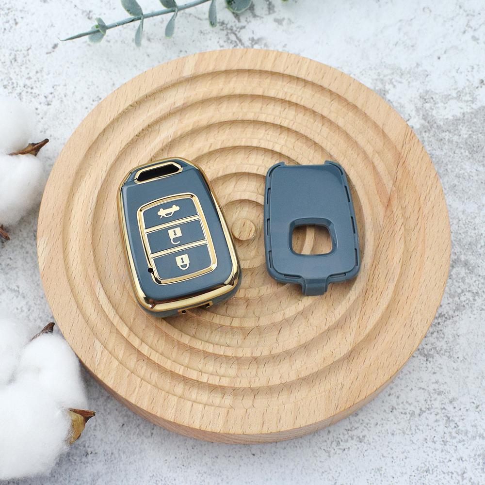 3 Buttons TPU CAR KEYLESS FOB SMART KEY COVER FIT FOR HONDA ACCORD CIVIC CRV JAZZ HR-V 2014 2015 2016 REMOTE CASE HOLDER