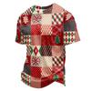 Men's Quick-Dry Neck Short Sleeve T-Shirt with Christmas Print