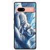 Per Google Pixel 7a 5G Custodia 6.1" Cover Fiori Bordo Nero Silicone TPU Morbida Cover Posteriore Per Google Pixel7a 2023 Custodia Telefono Fundas