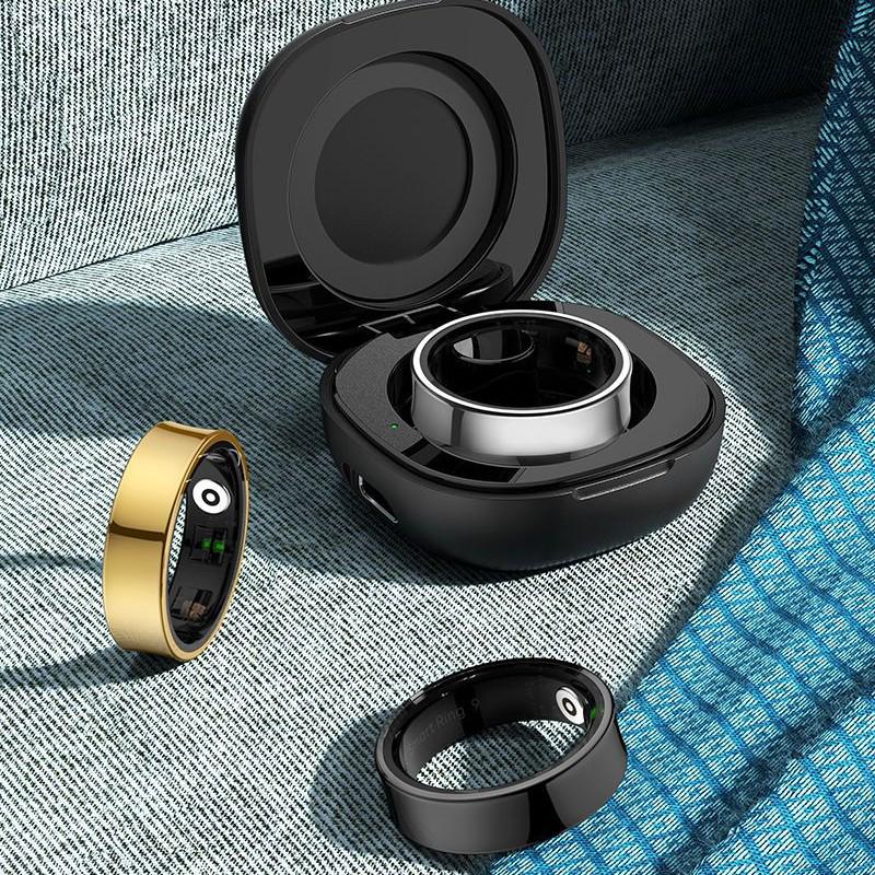 R09 Smart Ring: Heart Rate, Blood Oxygen, Sleep, Sports Tracker, Waterproof, Bluetooth Photo, with Charging Case
