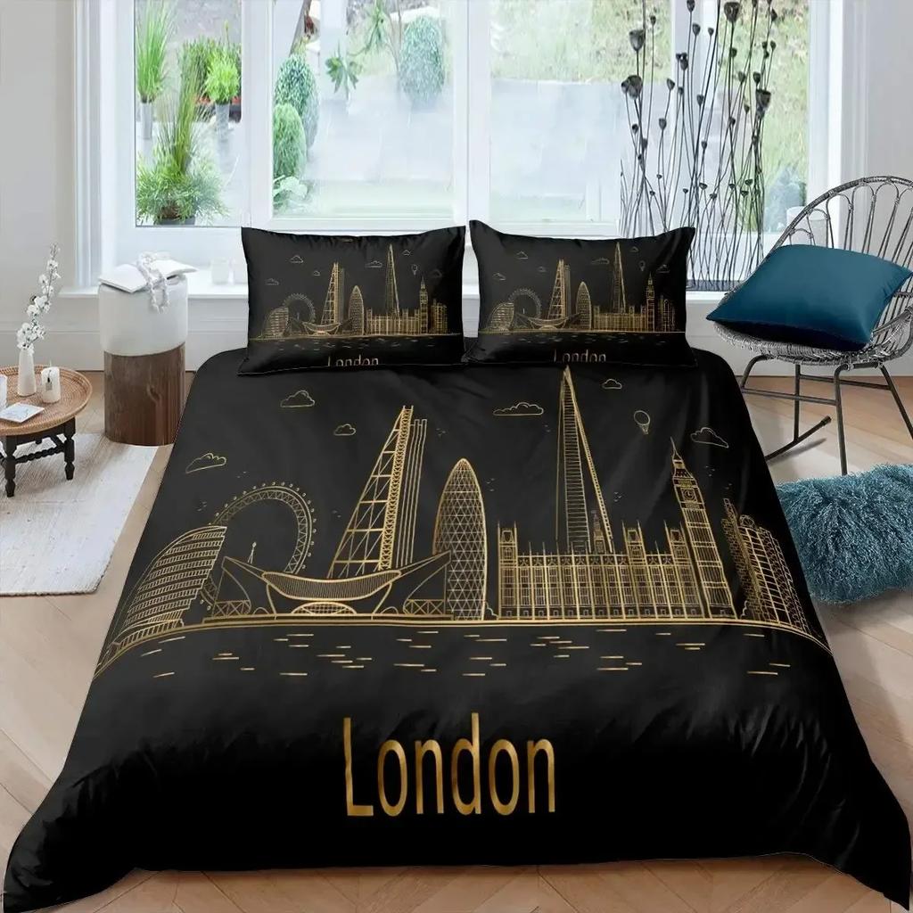 London Telephone Booth The Big Ben Comfortable Duvet Quilt Cover Pillowcase Bedding Set Children Bedroom Decoration Home Textile