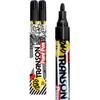 TRANSON 12 Colors Permanent Fabric Markers Oil Based Waterproof for Rocks Crafts Diy Painting Medium Tip