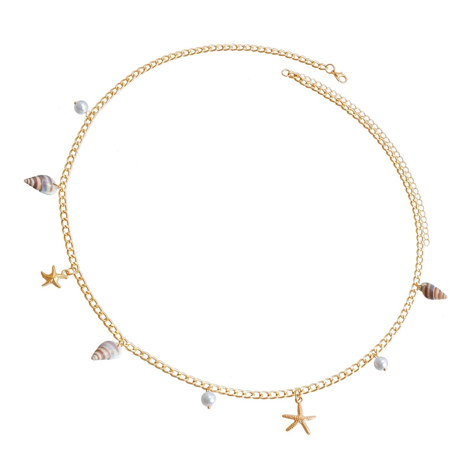 

Bohemian Theme Waist Chain Belly Waist Accessory With Seashells Decoration For Women Swimwear Pool Event Summer Outfit