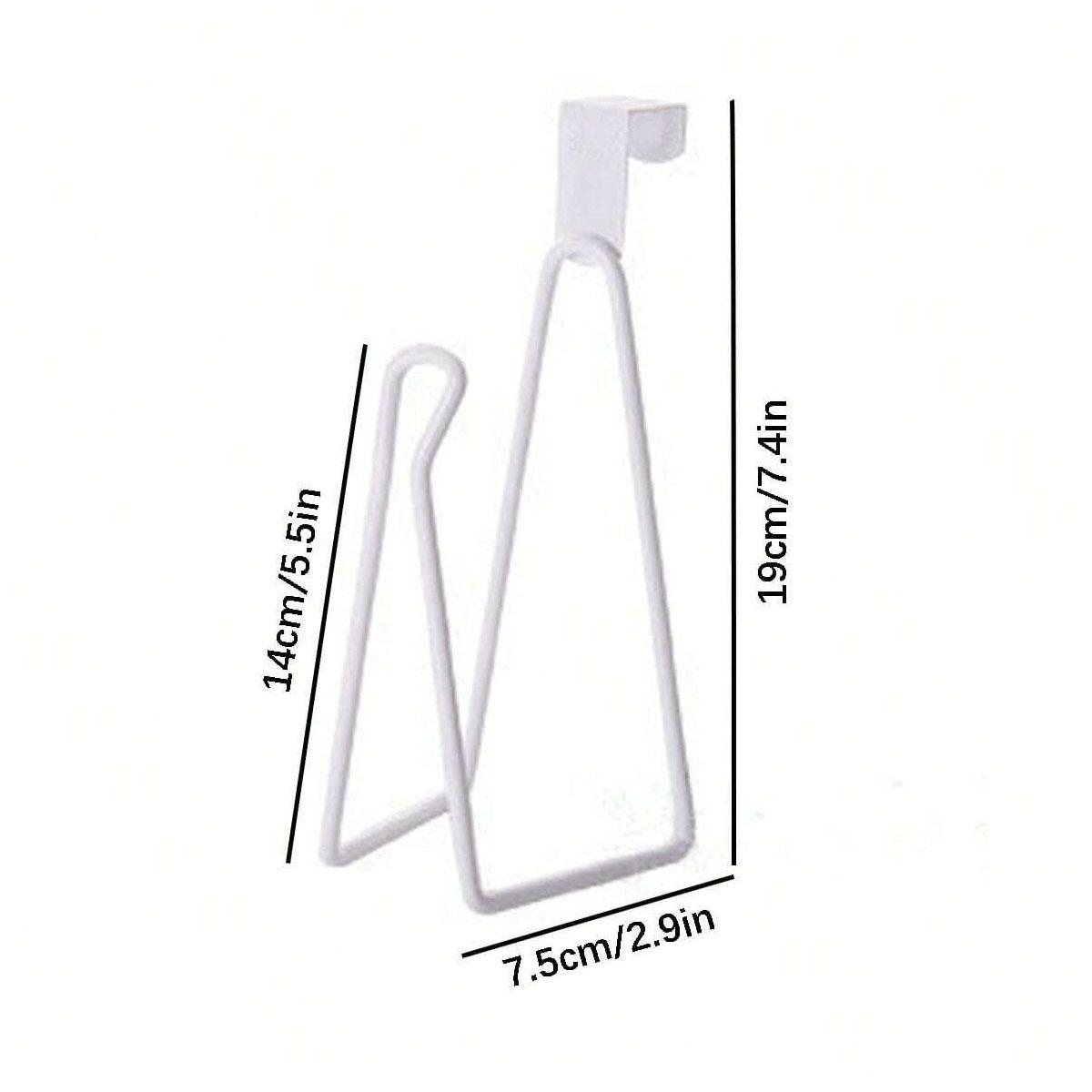 1pc Wrought Iron Toilet Paper Holder - Easy Install Wall Mount Bathroom Tissue Roll Hanger with Painted Finish, No-Drill Design чёрный