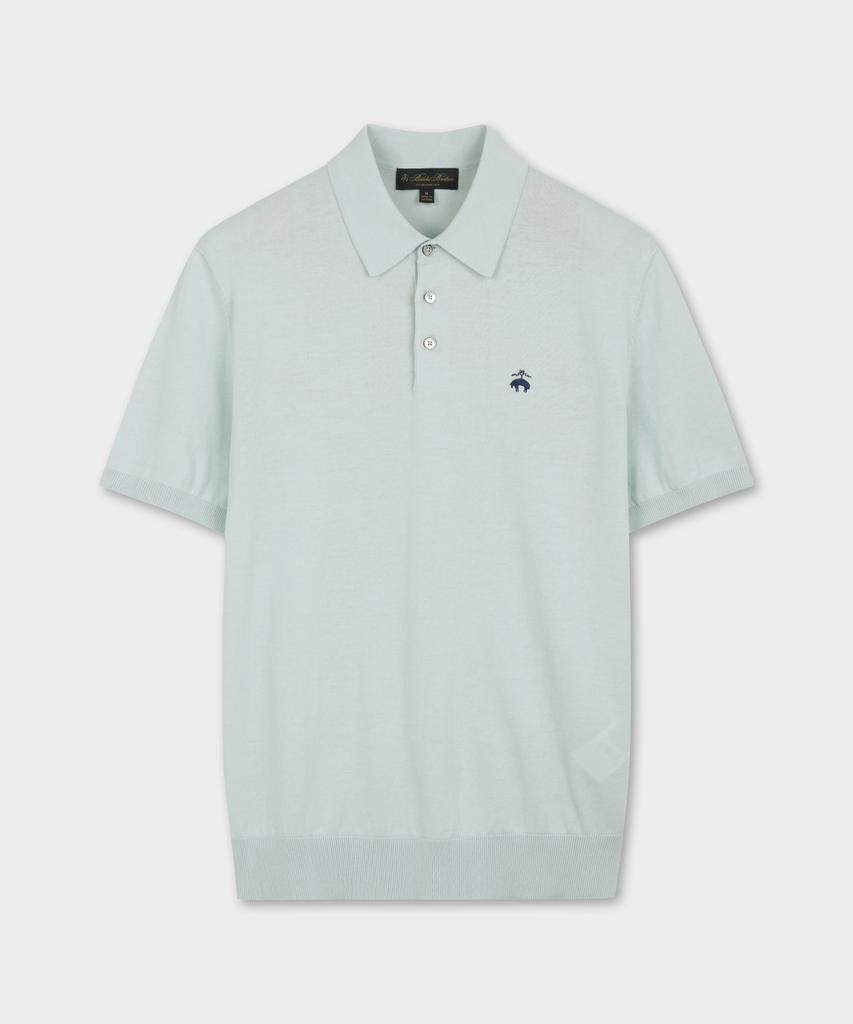 BROOKS BROTHERS Cotton Polo Short Sleeve Sweater (Mint) (Bbwtmog202)