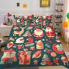 Christmas Printed Home Bedclothes Microfiber King Size Bedding Set Cover Children Superior Duvet Cover Set