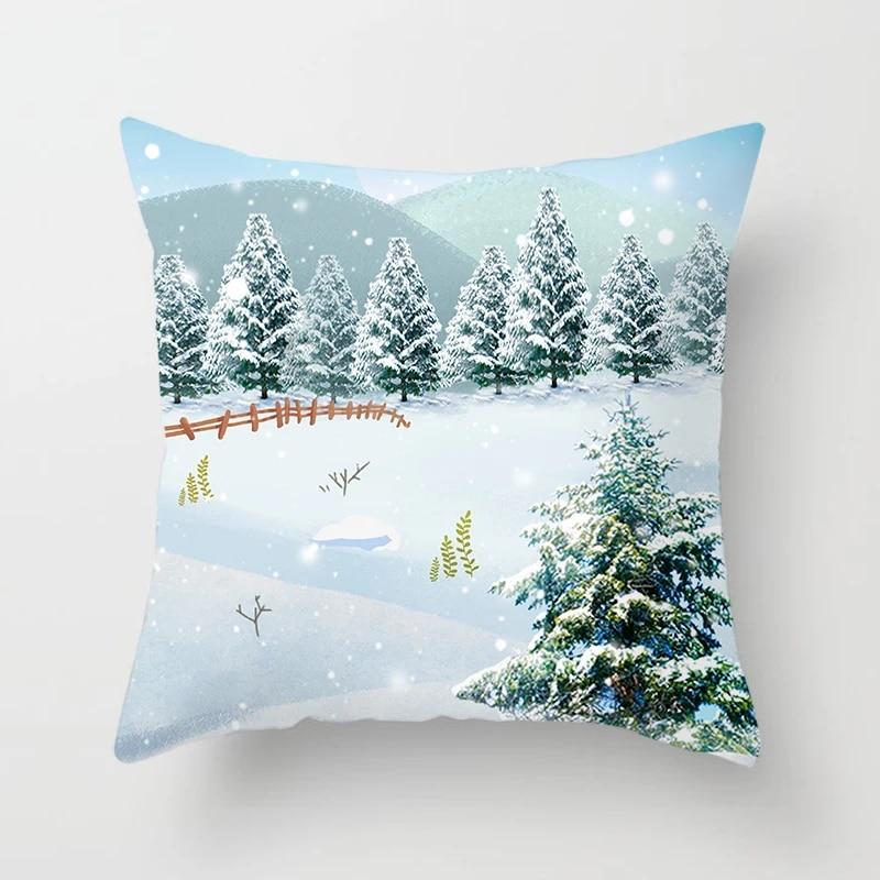 Christmas Home Pillowcases Christmas Printed Bed Home Decoration Cushion Covers Christmas Decorative Pillowcases