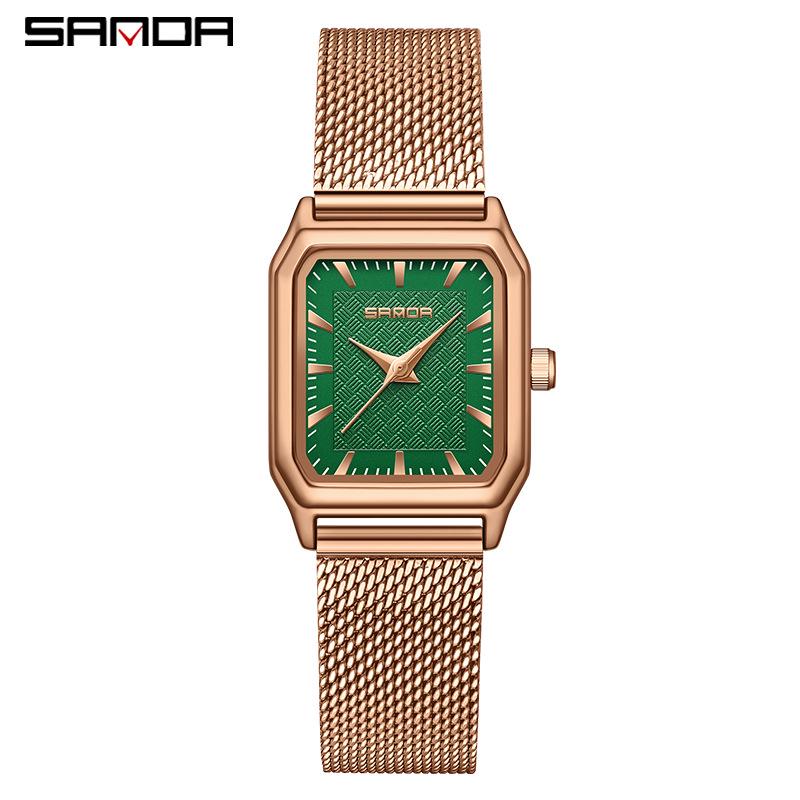 Orologio da Commute Quadrato al Quarzo Moda Retro Coreana da Donna Sanda