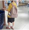 Korean Style Casual Backpack - Large Capacity, Lightweight, Solid Color, Cute Student Schoolbag