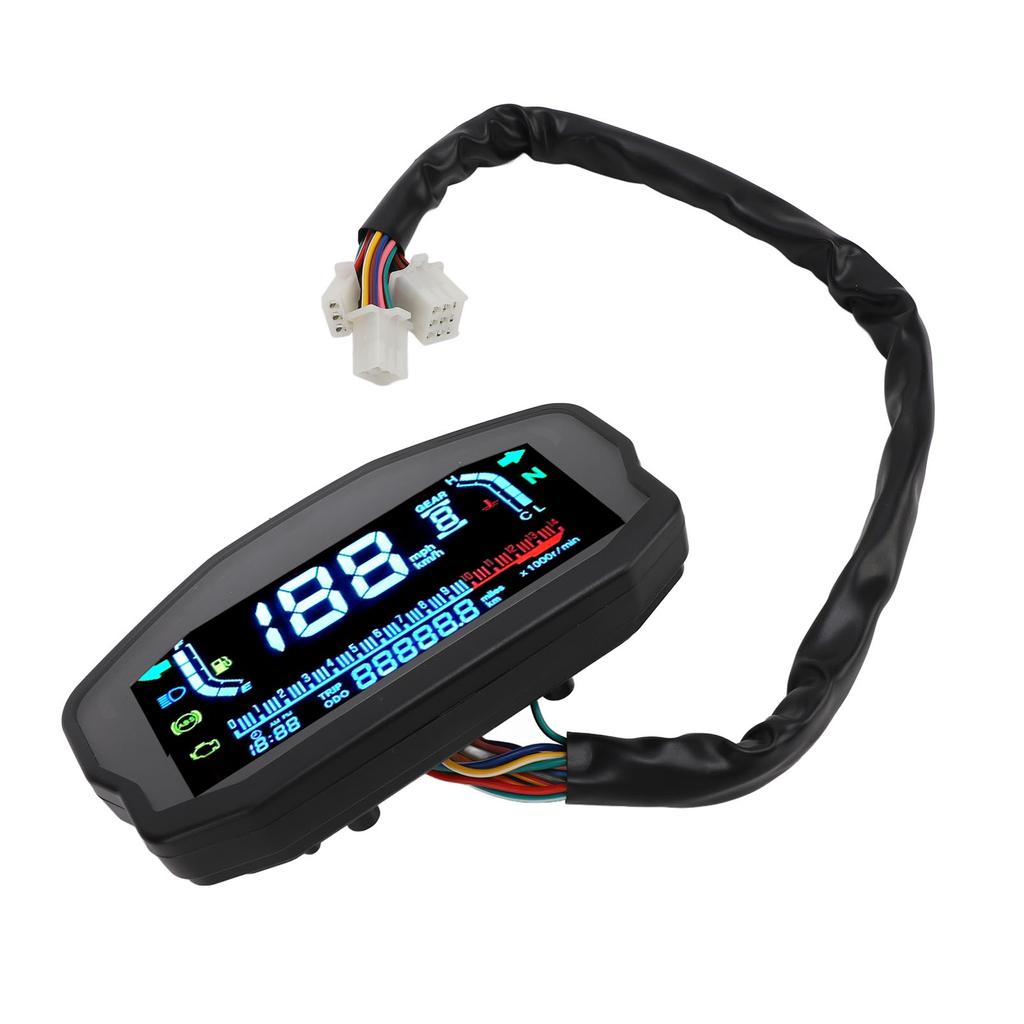 Motorcycle Digital Dash Panel DC8 To 12V Speedometer Odometer Tachometer RPM Gauge Replacement for Suzuki 1 2 4