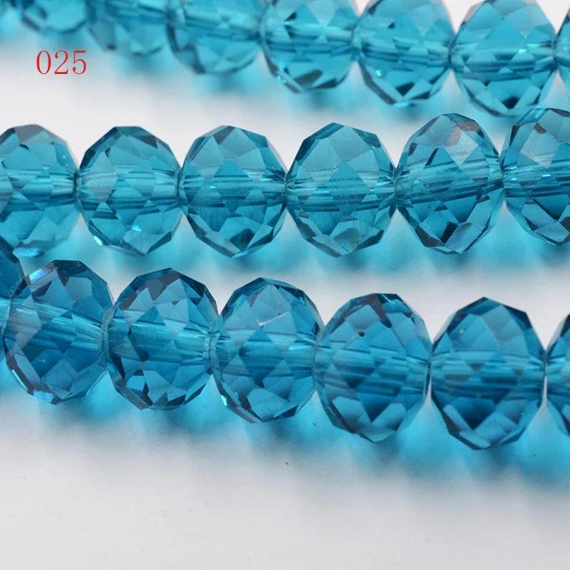 Dark Blue Multicolor 4/6mm 145pcs Rondelle Austria Faceted Crystal Glass Beads Loose Spacer Round Beads for DIY Jewelry Making