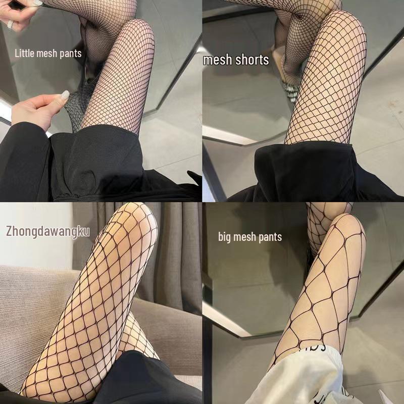 Women's Sexy Black Silk Fishnet Stockings - Thin, Tight, Summer Mesh Socks