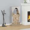 VidaXL Firewood Rack 50x23x100 Cm Stainless Steel, Fireplace Log Holder, Log Holder, Holder To 864185