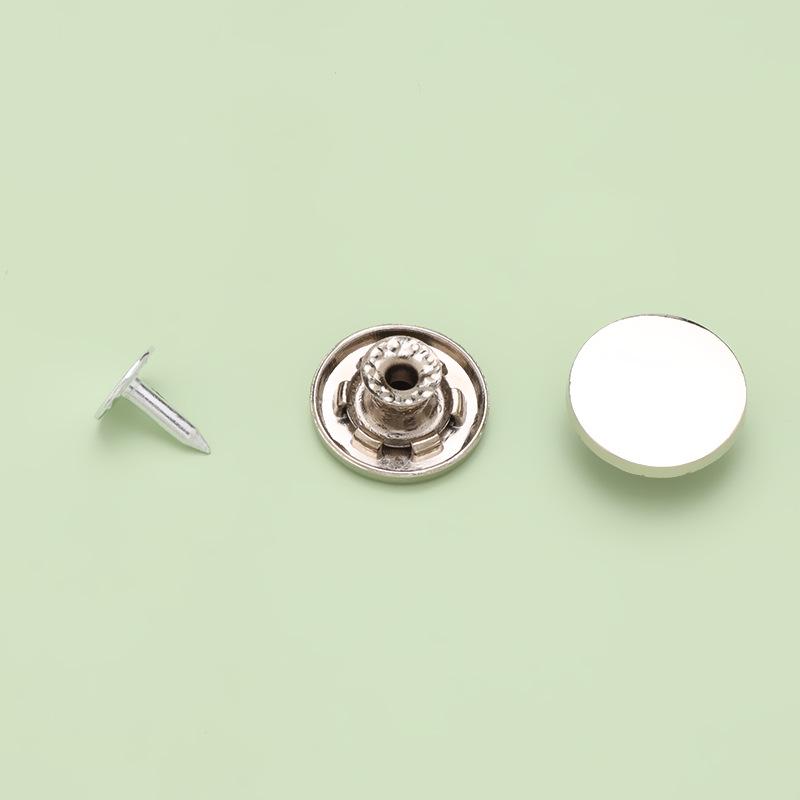 Alloy Flat Rivet Buttons for Clothes, Shoes, Bags, Hats - Round Stud Decorations