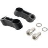 NICECNC Black Universal 2PCS Threaded 10mm Stem Mirror Mount Risers Extenders Adapters(Right-Hand!) Compatible with Motorcycle,Dual