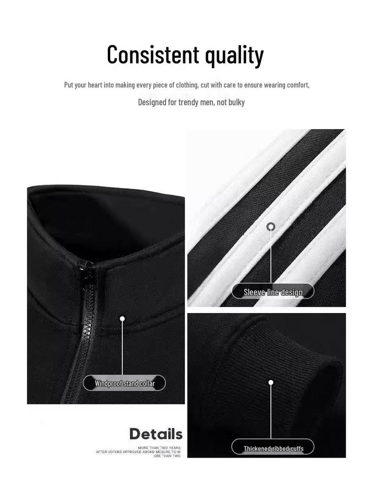 Autumn Thin Casual Sports Set: Men's and Women's Plus Size Sweatshirt & Jacket