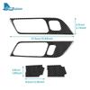 For Ford Mustang GT Dark Horse EcoBoost 2024 2025 2026 LHD RHD Real Soft Carbon Fiber Sticker Car Door Inner Handle Frame Trim